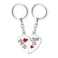 Cute Heart Shape Stainless Steel Sister Pendant Keychain