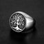 Vintage Hip Hop Life Tree Gold Plated Stainless Steel Men's Ring