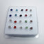 Simple Style Flower Rhinestone Silver Plated Nose Studs Set - 20 Pieces