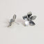 Metal Texture Flower Earrings - Minimalist Fashion Statement Studs