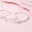 Elegant Geometric Sterling Silver Zircon Bracelet for Women - Niche Design Couple Gift