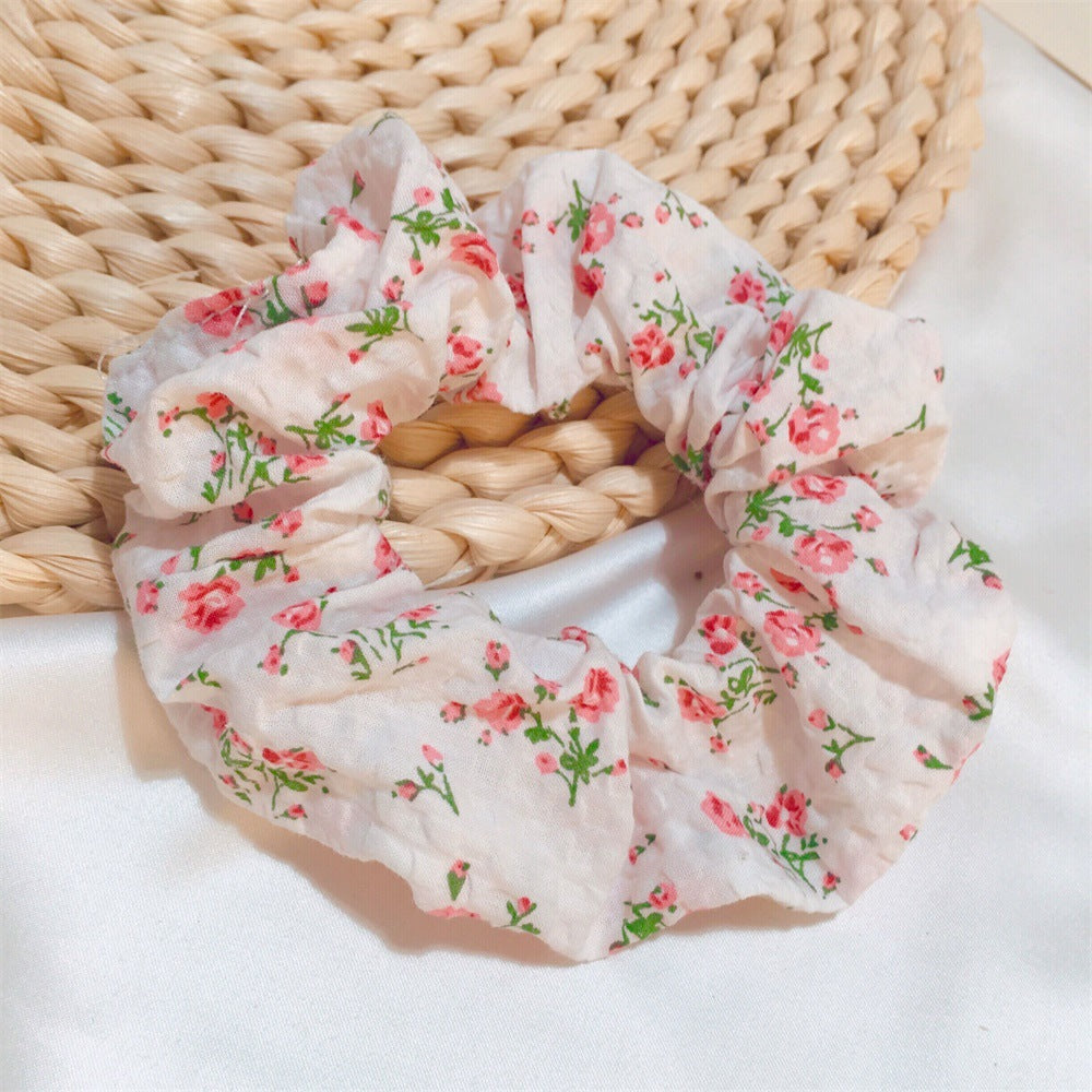 Floral Retro Lattice Hair Ring Rubber Band Head Rope