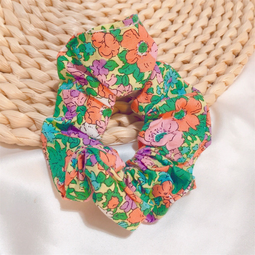 Floral Retro Lattice Hair Ring Rubber Band Head Rope