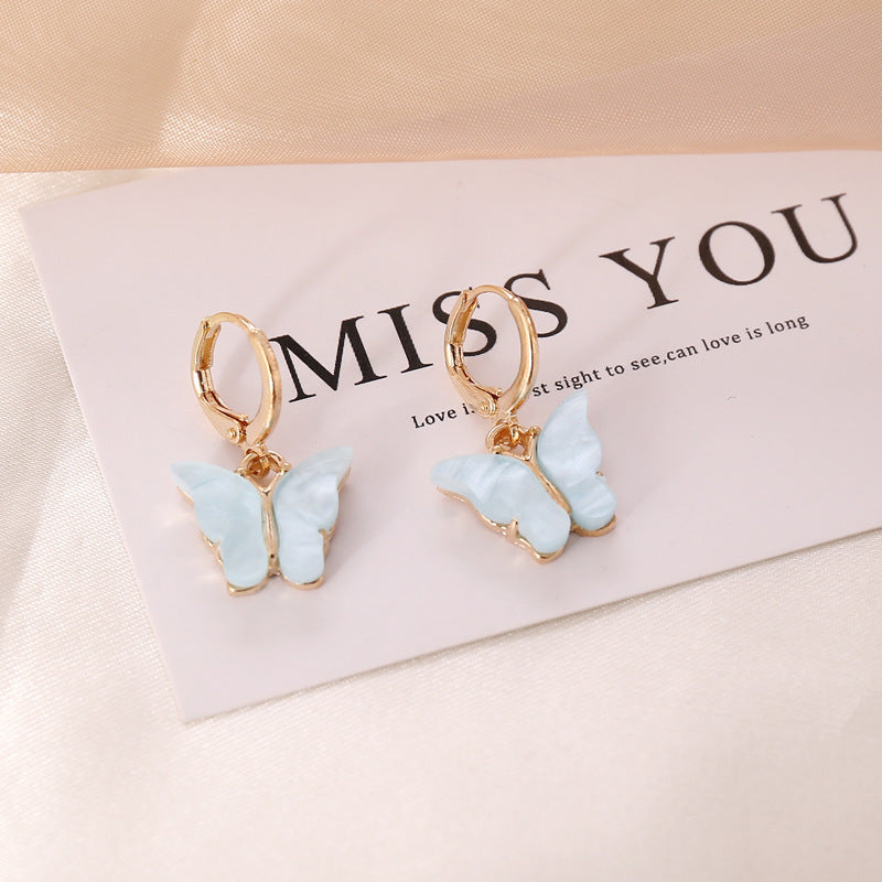Fashion Style Multicolor Butterfly Earrings