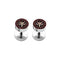 Fashion Stainless Steel Round Barbell Stud Earrings