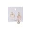 Cartoon Asymmetrical Rabbit and Mermaid Pearl Earrings in 925 Silver