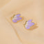 S925 Silver Needle Earrings Summer New Purple Simple Flower Earrings