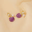 S925 Silver Needle Earrings Summer New Purple Simple Flower Earrings