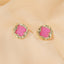 S925 Silver Needle Earrings Summer New Purple Simple Flower Earrings