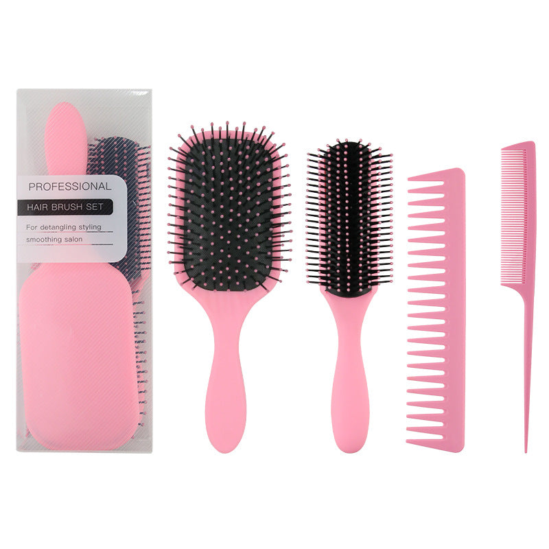 Simple Style Solid Color ABS Hairdressing Comb Set