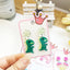 Cute Cactus Rabbit Ice Cream Acrylic Clip-On Earrings for Girls