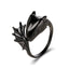 Angel Devil Gothic Pterosaur Open Couple Ring Black Tail Dark Jewelry Ring