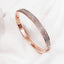 Retro Titanium Steel Zircon Inlay Bangle Bracelet