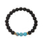 Fashion Lava Stone Emperor Bead Elastic Bracelet