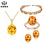 Elegant Geometric Crystal Jewelry Set with Yellow Gemstone Pendant and Moissanite Bracelet