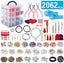 Classic Acrylic Jewelry Accessories Set - 2062pcs DIY Beading Kit for Bracelets and Necklaces