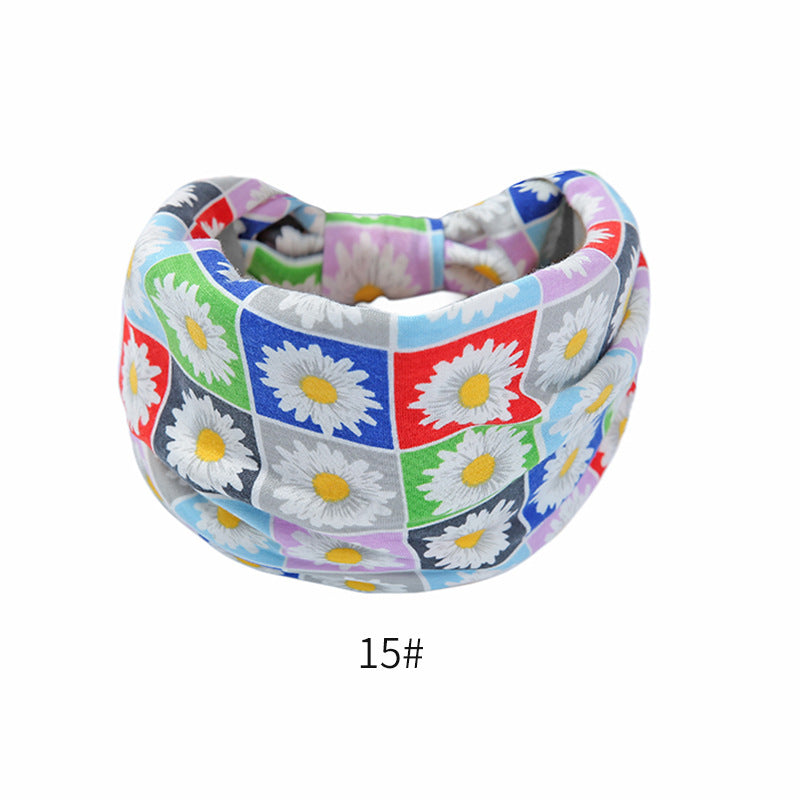 Fashion Elastic Printed Headband for Women - Wide Vintage Yoga Sports Hair Accessory