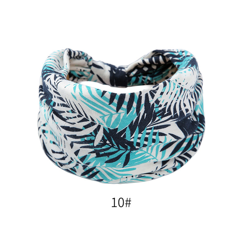 Fashion Elastic Printed Headband for Women - Wide Vintage Yoga Sports Hair Accessory