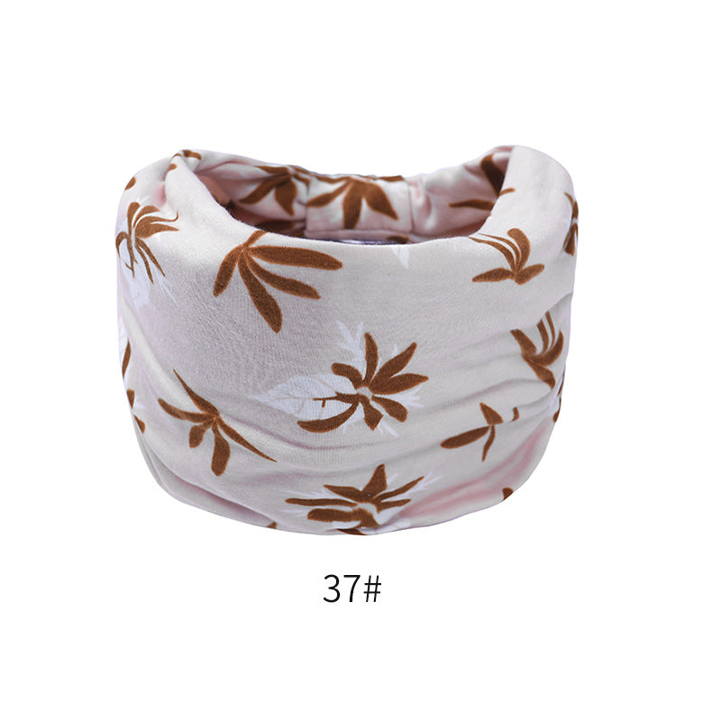 Fashion Elastic Printed Headband for Women - Wide Vintage Yoga Sports Hair Accessory