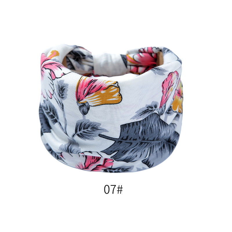 Fashion Elastic Printed Headband for Women - Wide Vintage Yoga Sports Hair Accessory