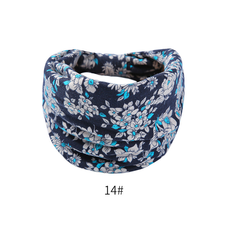 Fashion Elastic Printed Headband for Women - Wide Vintage Yoga Sports Hair Accessory