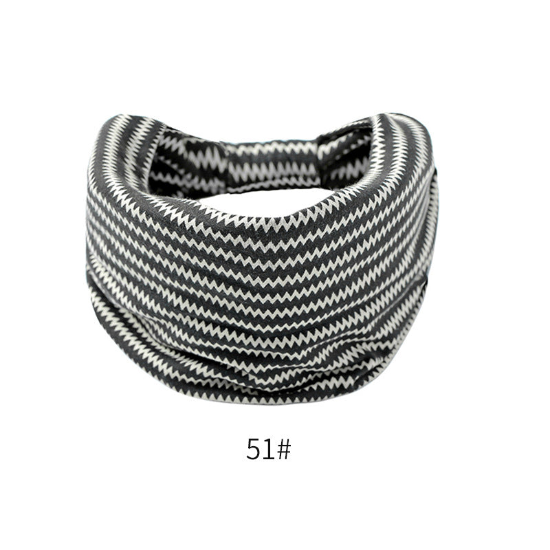 Fashion Elastic Printed Headband for Women - Wide Vintage Yoga Sports Hair Accessory