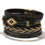 Retro Bohemian Eye Leather Bracelet - Women's Hand-Woven Alloy Plating Jewelry