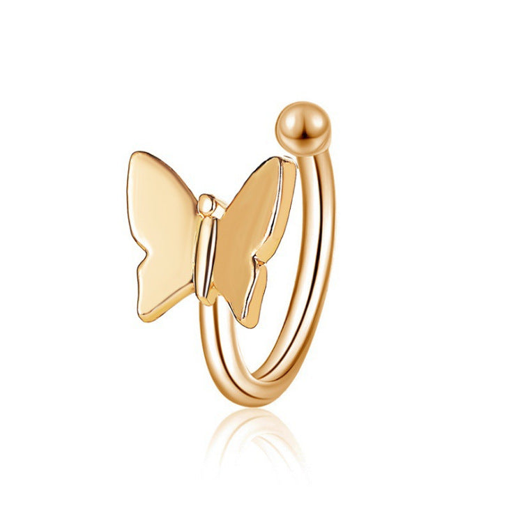 Fashion Butterfly U-Shaped Clip-On Earrings