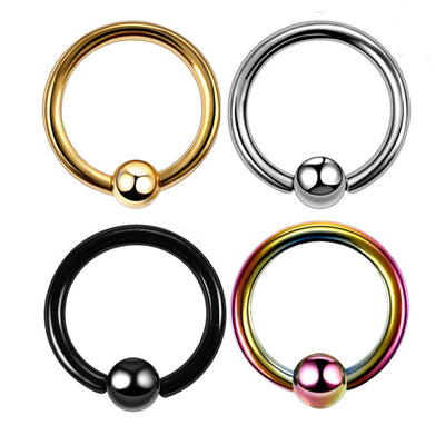 4 Piece Geometric Stainless Steel Eyebrow and Nose Ring Set