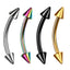 4 Pieces Fashion Geometric Stainless Steel Plating Eyebrow Nails Tongue Nail Nose Ring