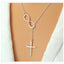 Simple Style Alloy Plated Cross and Number 8 Pendant Women's Necklace