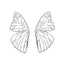 Exaggerated Hollow Butterfly Wing Fan-Shaped Creative Earrings