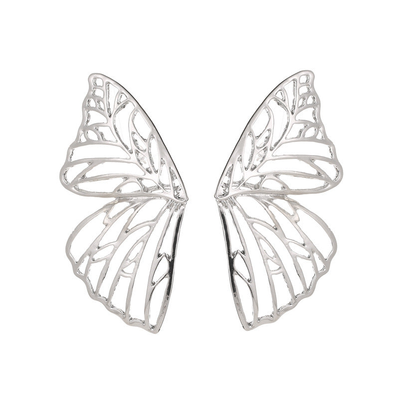 Exaggerated Hollow Butterfly Wings  Trend Fan-shaped Creative Earrings Wholesale