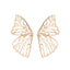 Exaggerated Hollow Butterfly Wing Fan-Shaped Creative Earrings