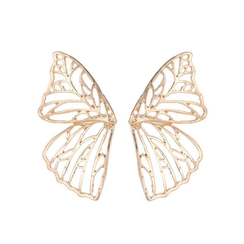 Exaggerated Hollow Butterfly Wings  Trend Fan-shaped Creative Earrings Wholesale