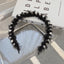 Korean Style Mesh Sequin Pearl Headband Hair Accessory