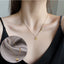 Fashion Four Leaf Clover Letter Gourd Titanium Steel Tassel Inlay Shell Pendant Necklace 1 Piece