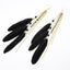 New Fashion Metal Tassel Feather Earrings with Rhinestone Embellishment