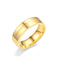 Stainless Steel 18K Gold Plated Geometric Zircon Couple Ring