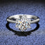 Simple Snowflake Moissanite Zircon Sterling Silver Ring