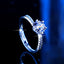 Sterling Silver Moissanite Couple Rings with Classic Inlay Design