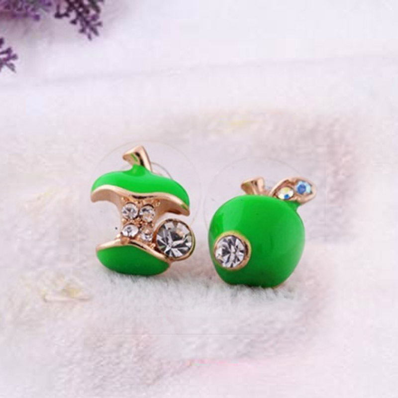 Asymmetric Rhinestone & Pearl Butterfly Stud Earrings - Korean Fashion Trend