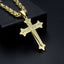 Original Design Men's Stainless Steel Cross Pendant with Rhinestones