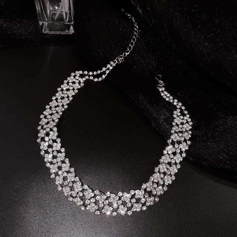 Fashion Statement Rhinestone Clavicle Chain Necklace