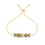 Ethnic Style Colored Gemstones Diamond-studded Devil's Eye Couple Bracelet