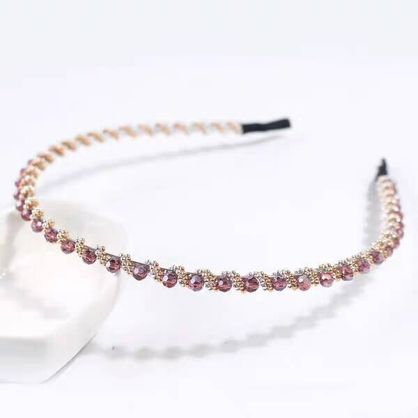 Women's Crystal Pearl Metal Hair Band