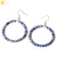 1 Pair Casual Vacation Round Beaded Plating Alloy Natural Stone Crystal Drop Earrings