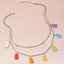 Fashion Transparent Jelly 7-color Bear Alloy Necklace For Women