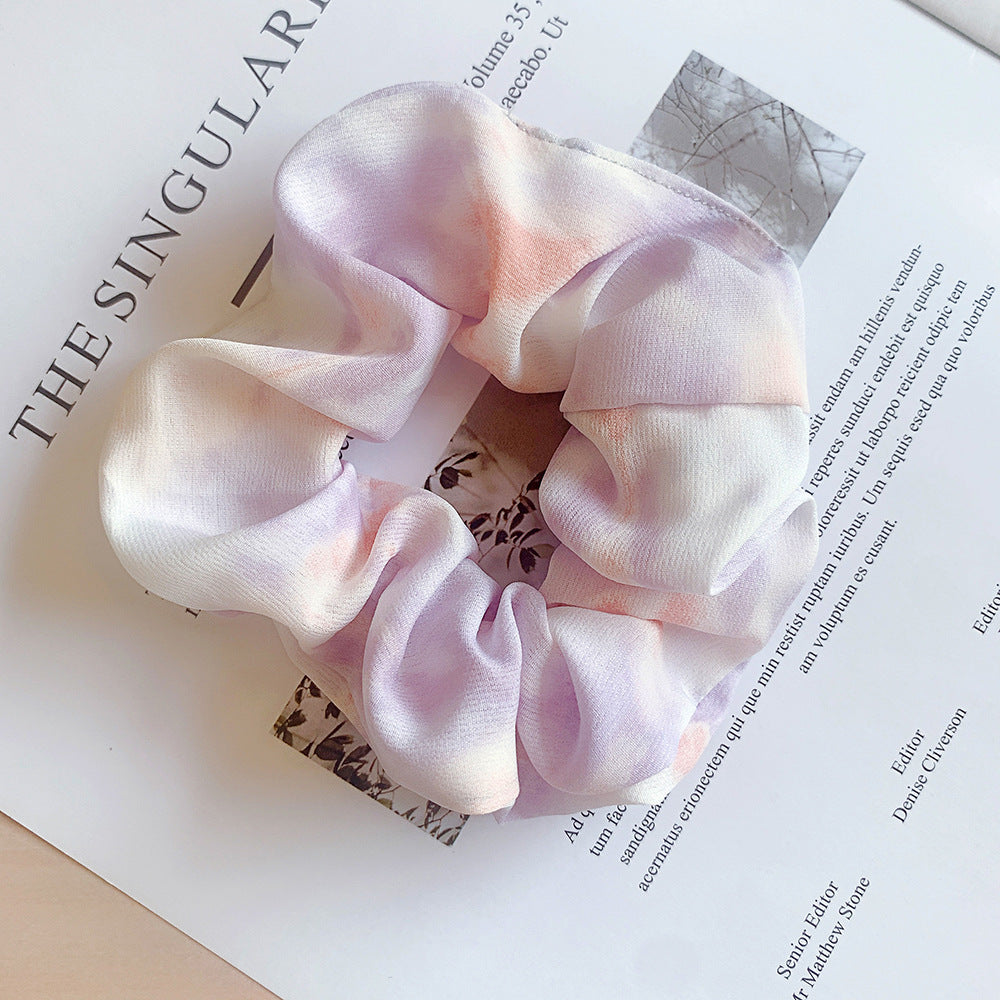 Women's Korean Style Tie-Dye Polyester Hair Scrunchie