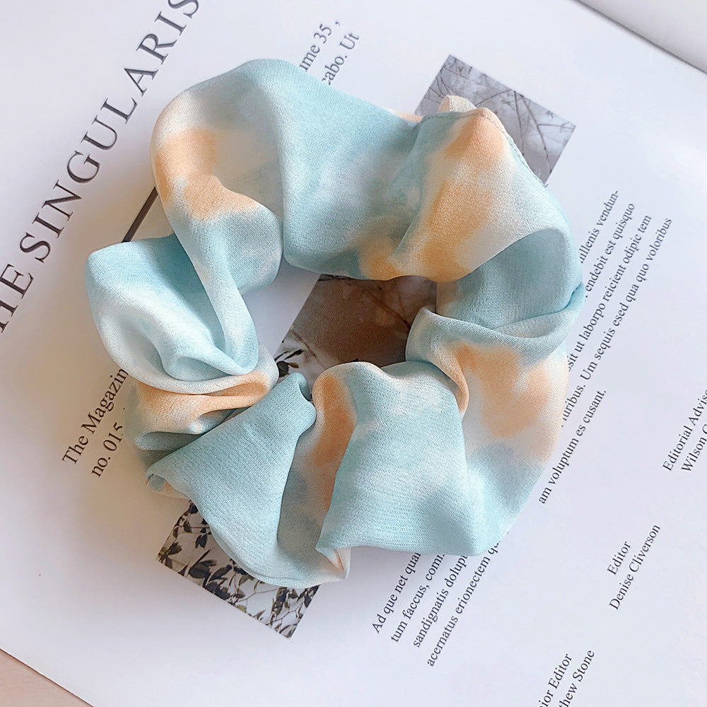 Women's Korean Style Tie-Dye Polyester Hair Scrunchie